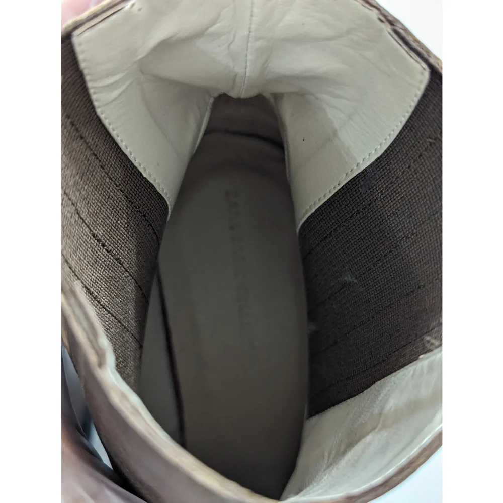 ZARA Brown Leather Ankle Boots Women's Size 6 - Picture 10 of 16
